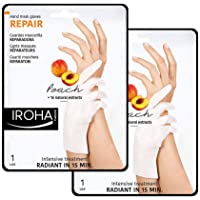 Los mejores  - Iroha Nature - Guantes Reparadores para Manos con Melocotón- Pomelo y Vitamina E- Pack 2 unidades | Mascarilla Guantes…
